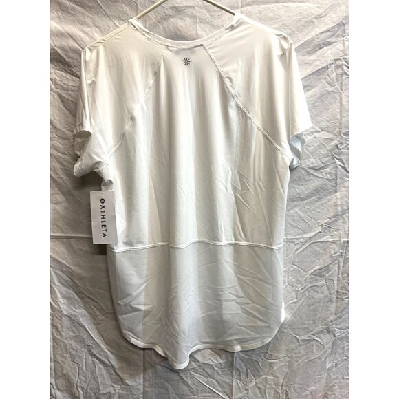 Athleta White Mesh-Back Raglan Tee Shirt Large - Picture 2 of 4